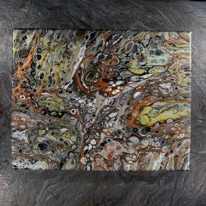 Acrylic Pour Painting 11x14 Clear coated